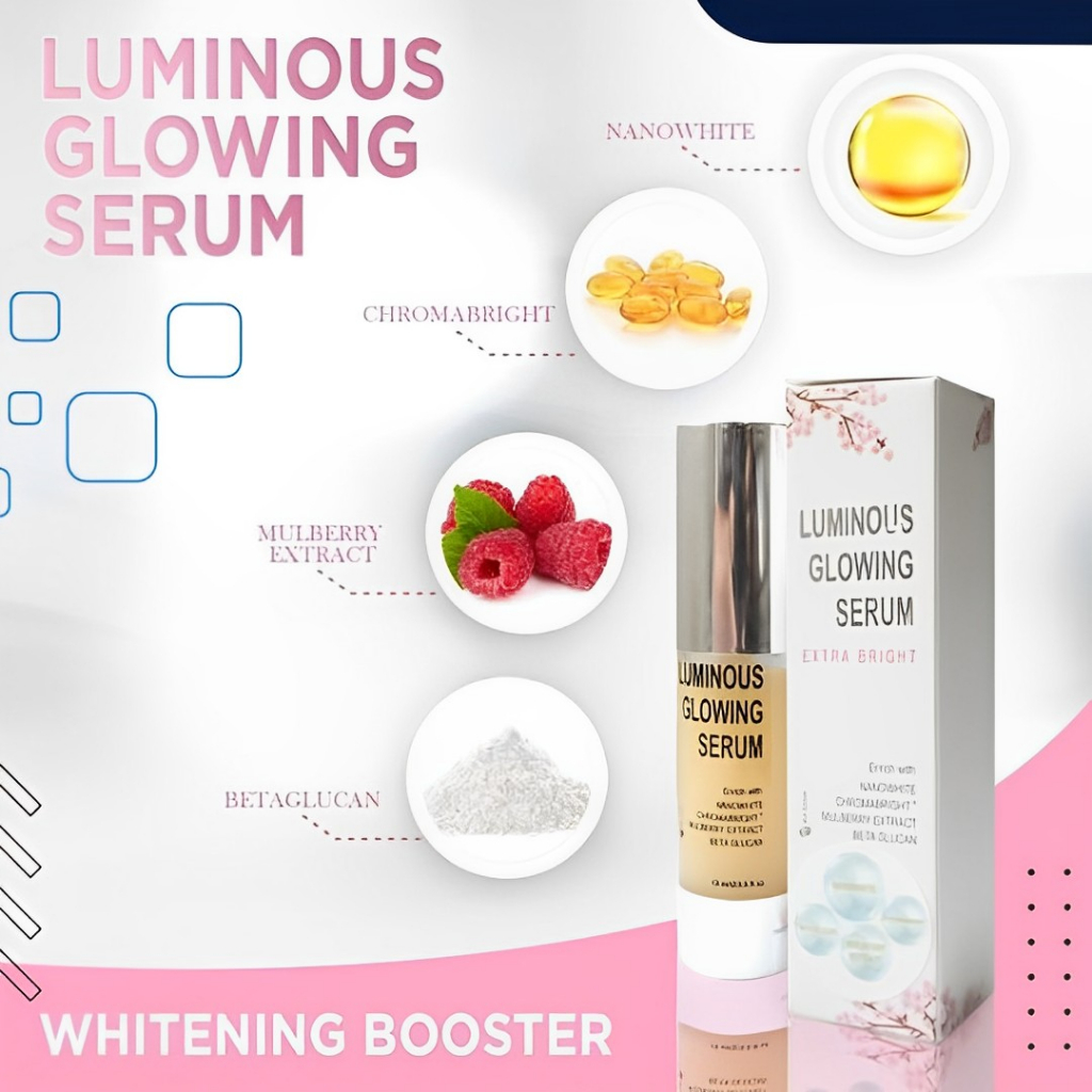 [ MS Glow ] Luminous Serum Penghilang Bekas Jerawat Flek Bpom untuk kulit Normal Dan Kering