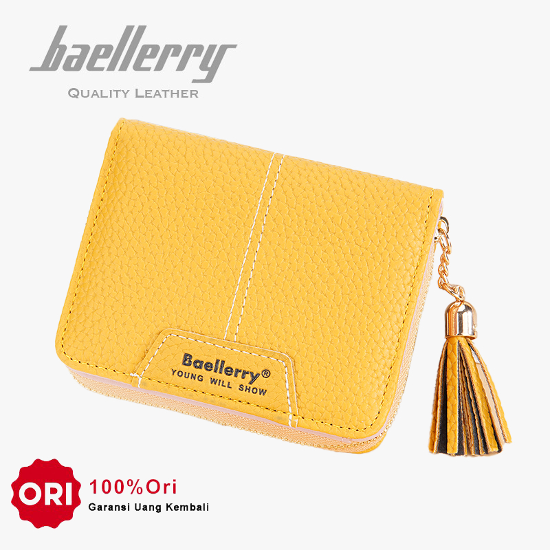 BAELLERRY N1859 Dompet Wanita Kecil Dompet Lipat Bahan Kulit PU Leather Premium WATCHKITE WKOS