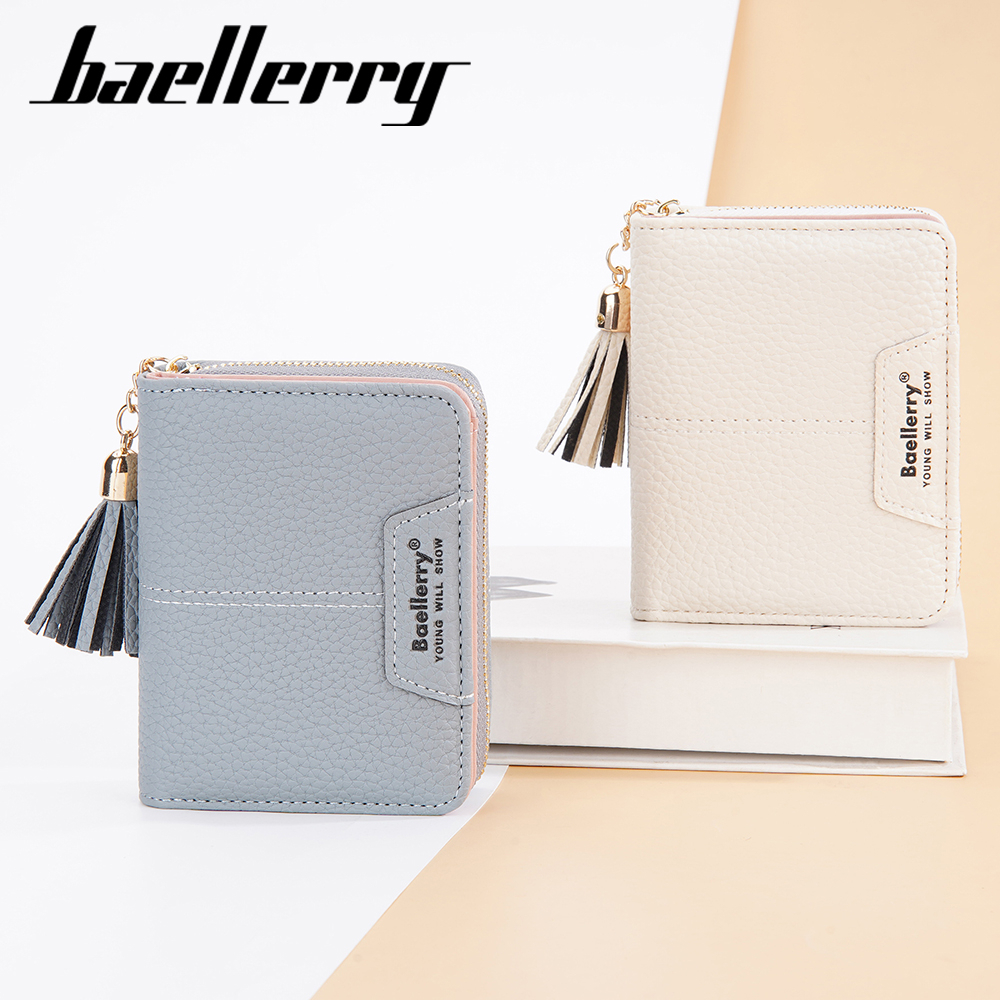 BAELLERRY N1859 Dompet Wanita Kecil Dompet Lipat Bahan Kulit PU Leather Premium WATCHKITE WKOS