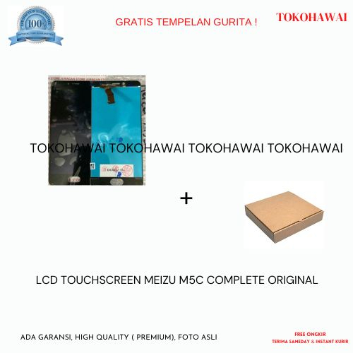 LCD TOUCHSCREEN MEIZU M5C COMPLETE ORIGINAL+TERIMAPASANG