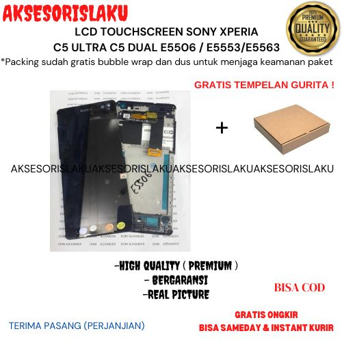 LCD TOUCHSCREEN SONY XPERIA C5 ULTRA C5 DUAL E5506 / E5553/E5563 ORI