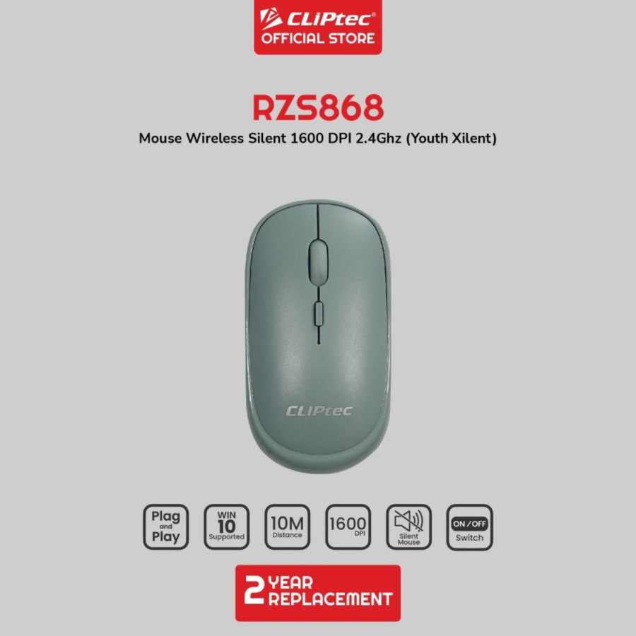 ouse Wireless Silent Youth 1600Dpi 2.4Ghz CLIPtec RZS868