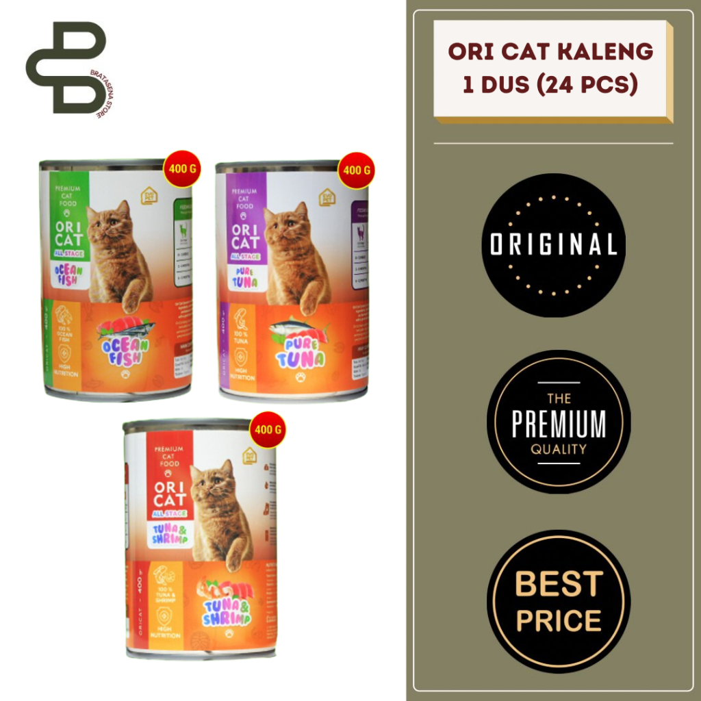 ORI CAT KALENG 400GR PER-DUS (24 PCS) // MAKANAN BASAH KUCING // CAT WET FOOD