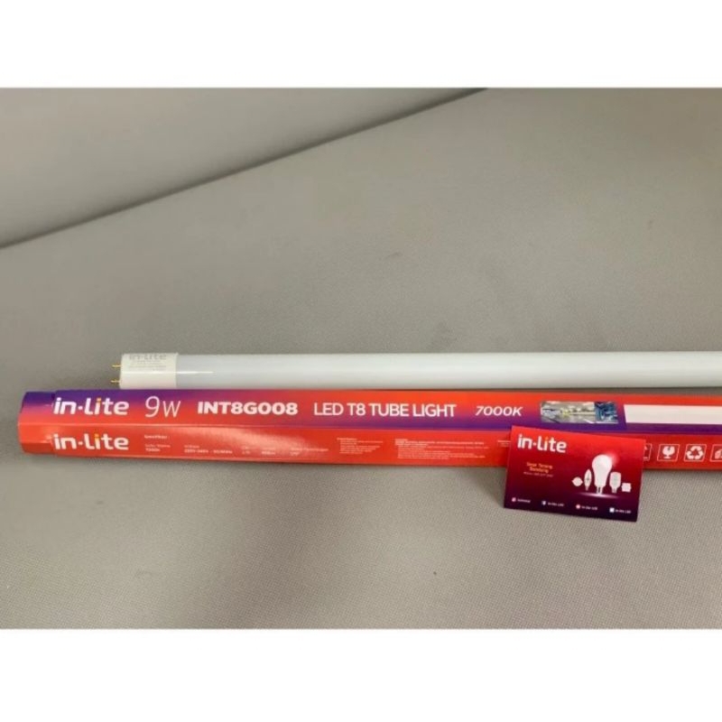 LAMPU LED INLITE TL TUBE LIGHT NEON T8 9W 9 WATT 60CM - INT8G008