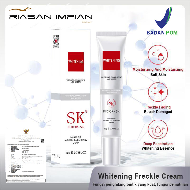 Whitening Set 4in1 Paket Perawatan Whitening-Whitening Freckle Remove Dark Spots Anti Freckle Cream Niacinamide Fade Pigmentation Melasma Brighten Creams concealer focallure