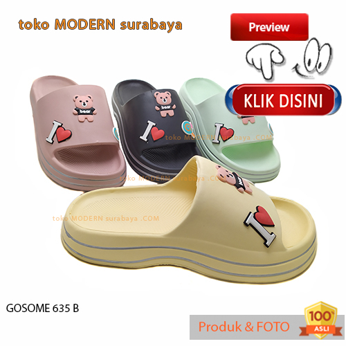 Sandal wanita casual sandal slide karet GOSOME 635 T