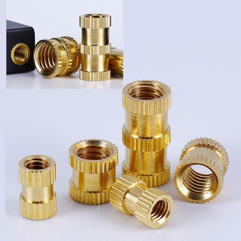 300pcs Knurled Insert Nut Bahan Kuningan Nut Thread Insert Knurled Nuts M2 M3 M4 M5 Spiral Brass Nut Insert