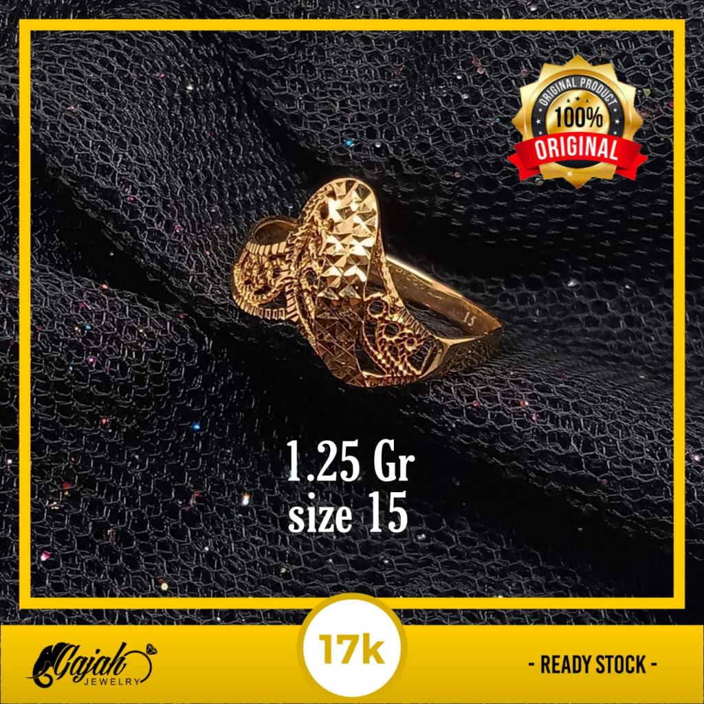 Cincin Emas 17K - 1.25 Gr Kadar 750 - 4893