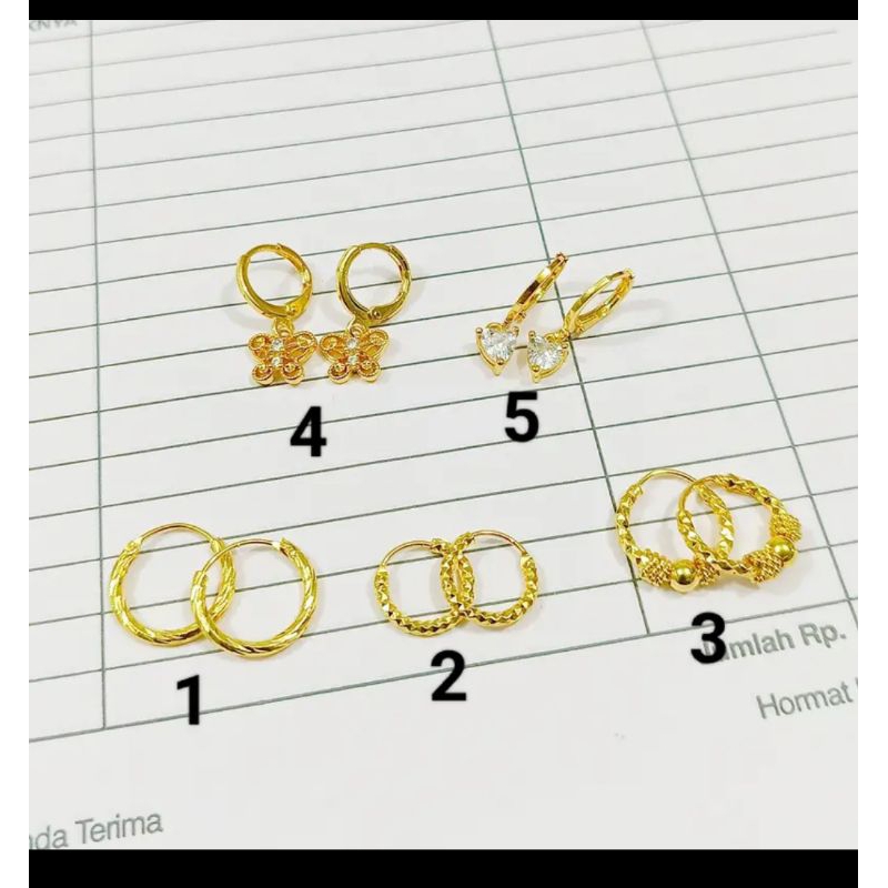 ANTING GIWANG ANAK KUNING EMAS