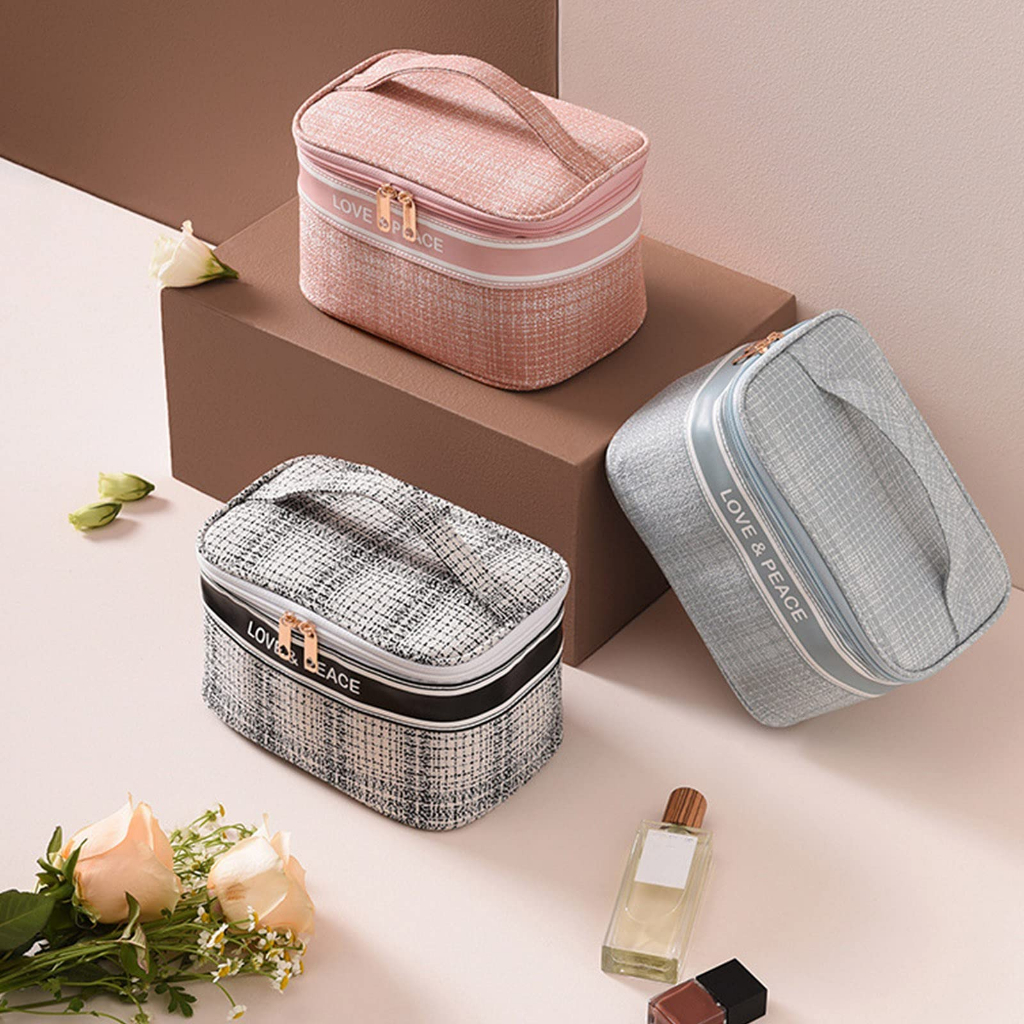 MAANGE Bepergian Tas Kosmetik Tahan Air Portabel Gadis Makeup Case dengan Pegangan - Ruang Besar untuk Semua Makeup dan Wadah Lipstik Anda 1336