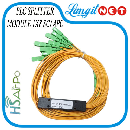 PLC SPLITTER MODULE 1x8 SC APC FIBER