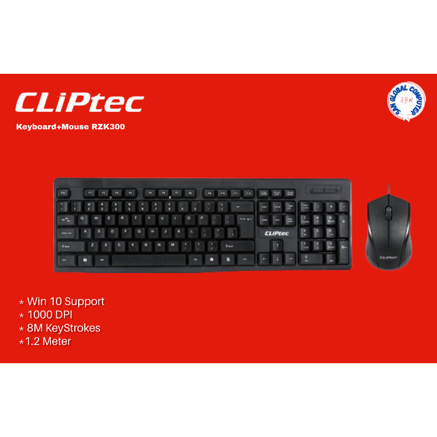 Keboard &amp; Mouse Usb Kabel Cliptec RZK 300