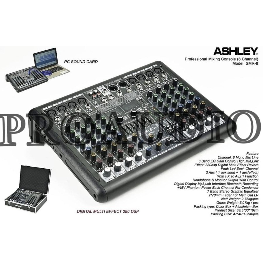 Mixer Ashley 8 Channel SMR 8 SMR8 8 Channel Free Koper Original