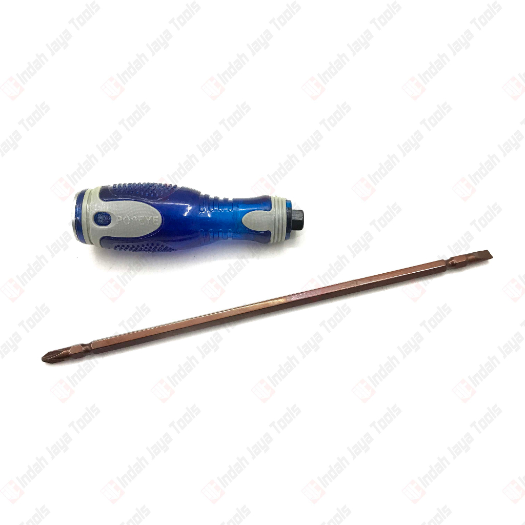 POPEYE 2 Way Blue Grey Obeng Bolak Balik Plus Min - Screwdriver