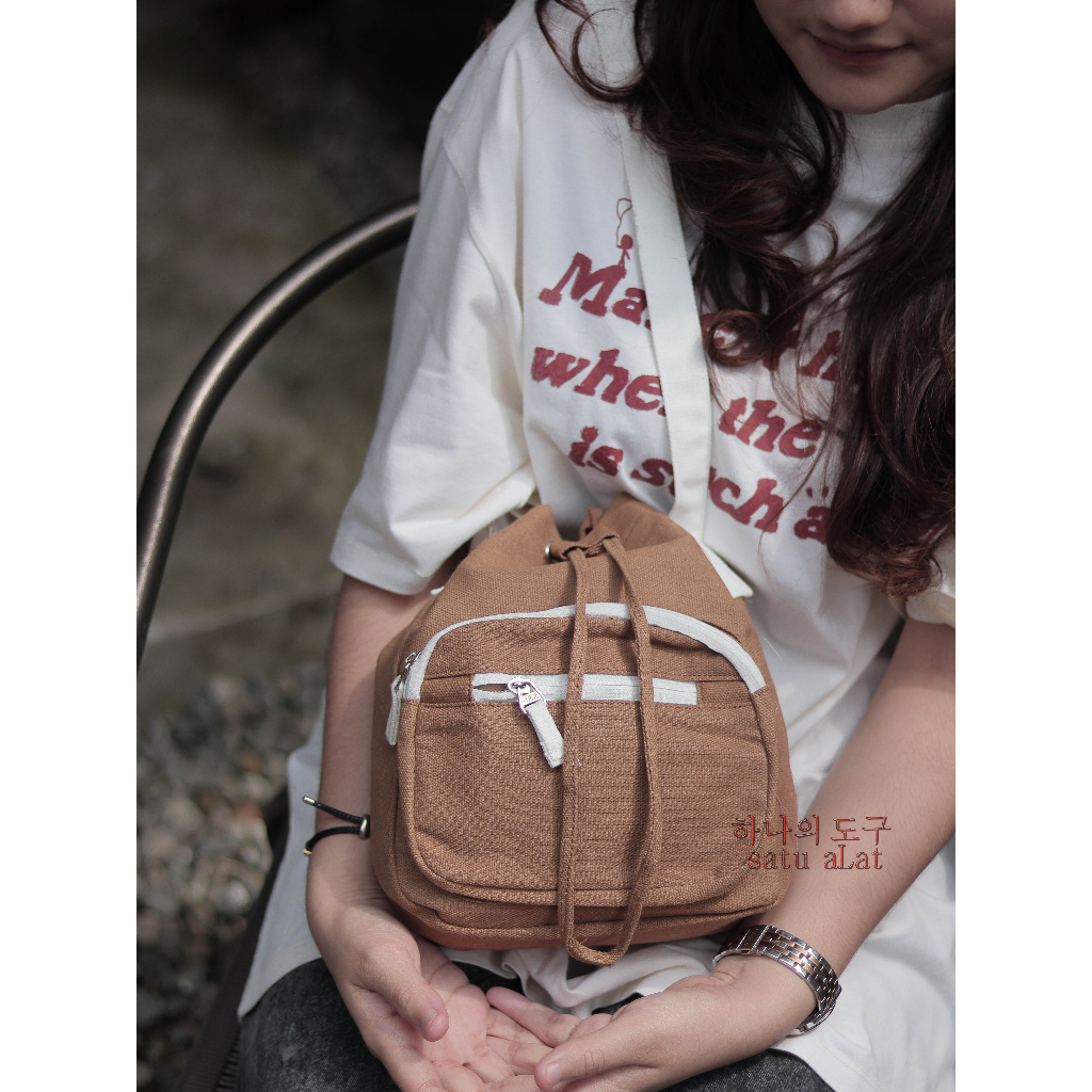 SATU ALAT Tas Selempang ANYA 100% Canvas Premium Tebal Tas Kanvas