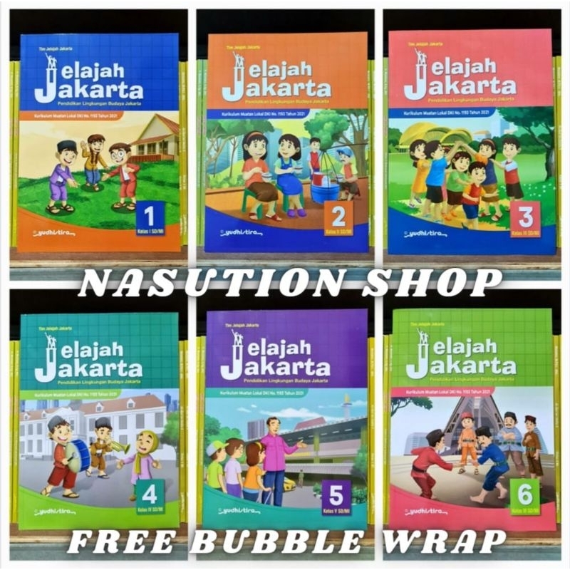 AT BUKU JELAJAH JAKARTA KELAS 1 2 3 4 5 6 SD/MI YUDHISTIRA - PLBJ REVISI 2021 TERBARU