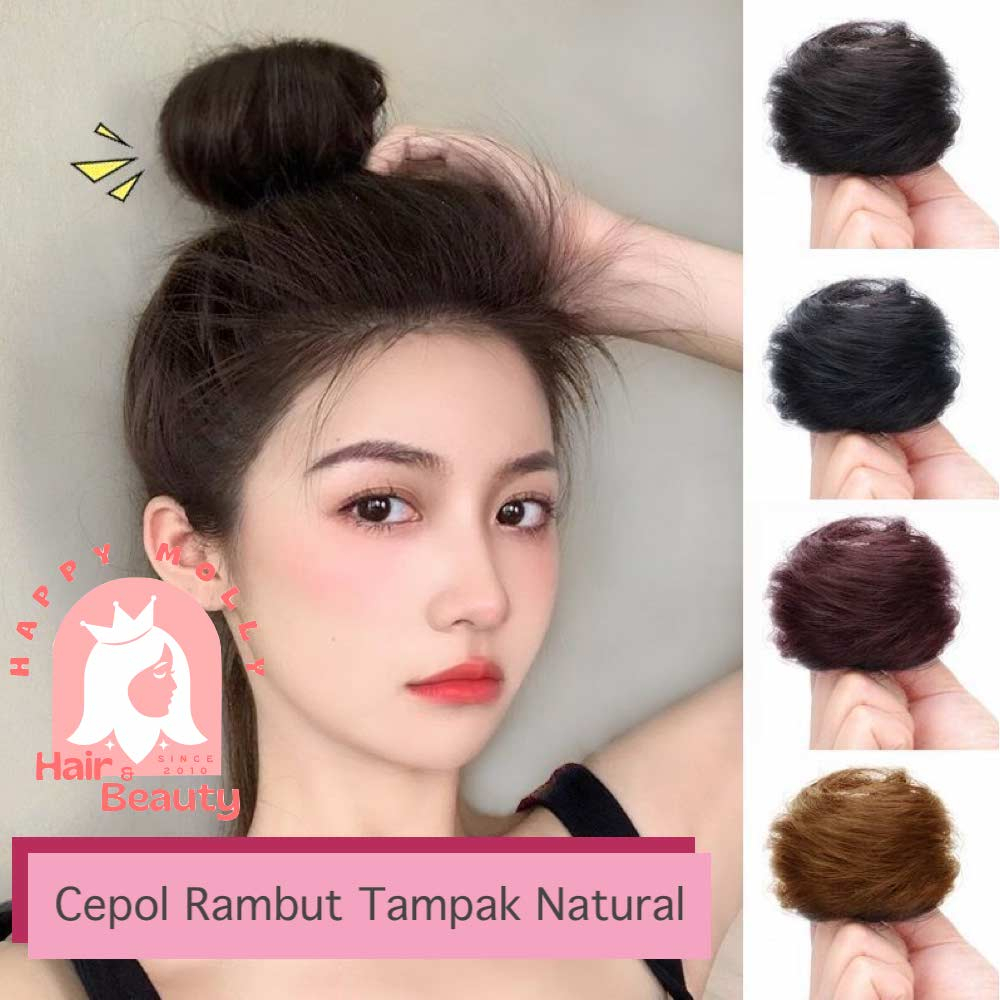 1 pcs Fun Bun Wig Cepol - Konde Karet Rambut Wanita Korea - Sanggul Instant W8230 ( Group )