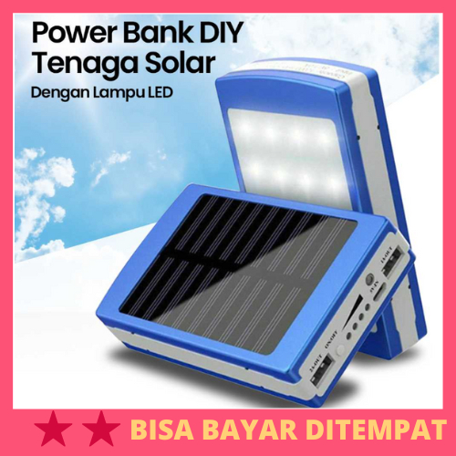 Power Bank DIY Tenaga Solar dengan Lampu LED / Power Bank Bang Beng Benk Pb Cas Charger Hp Hanphone 