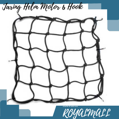 Jaring Helm Motor 6 Hook 35 x 35 cm / Jaring Tali Pengikat Ikat Iketan Pengunci Pengaman Tempat Meny