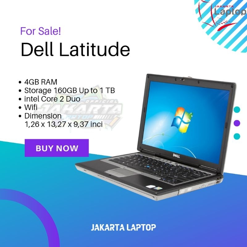 Laptop dell latitude D630 Ram 4gb Hdd 500gb Murah Mulus Bergaransi camera