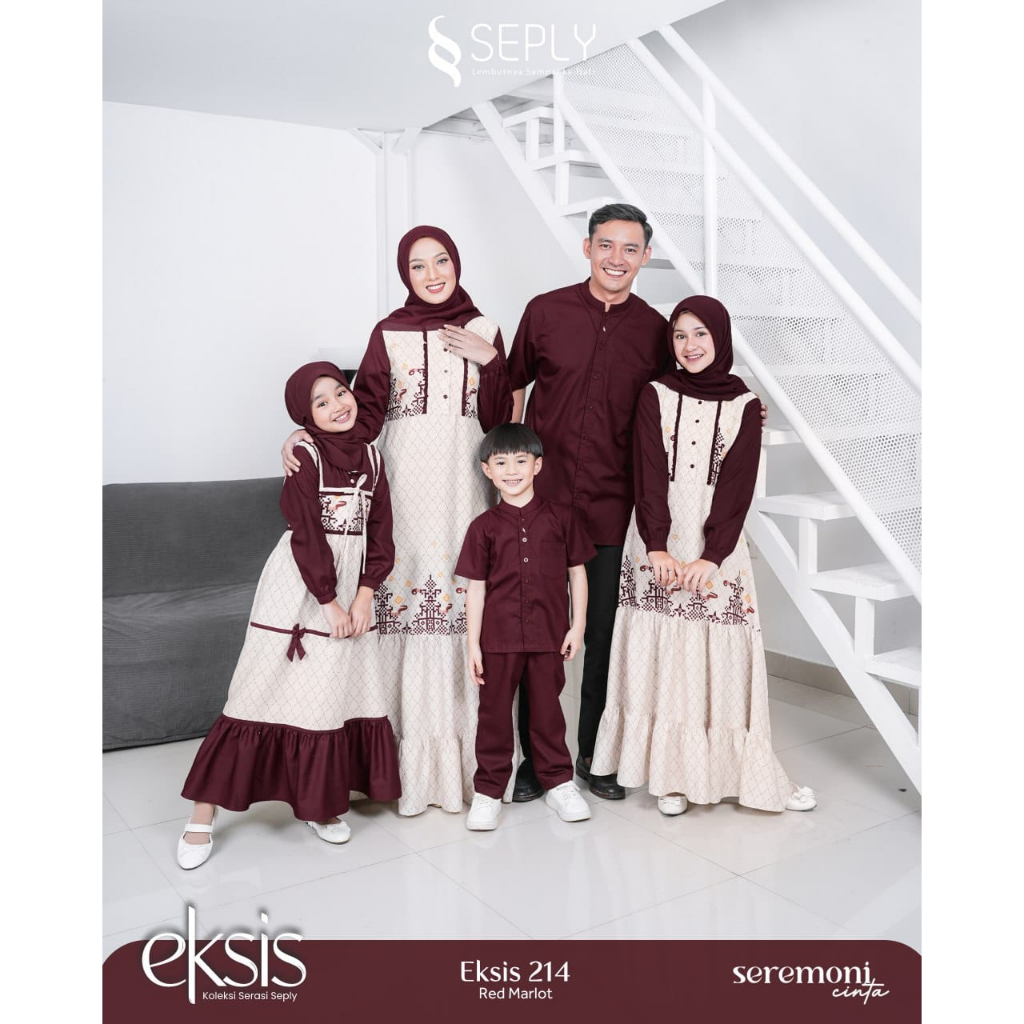 SARIMBIT SEPLY RED MARLOT EKSIS - GAMIS MOTIF SEPLY TERBARU - GAMIS MAROON KOKO - SARIMBIT MERAH MOT