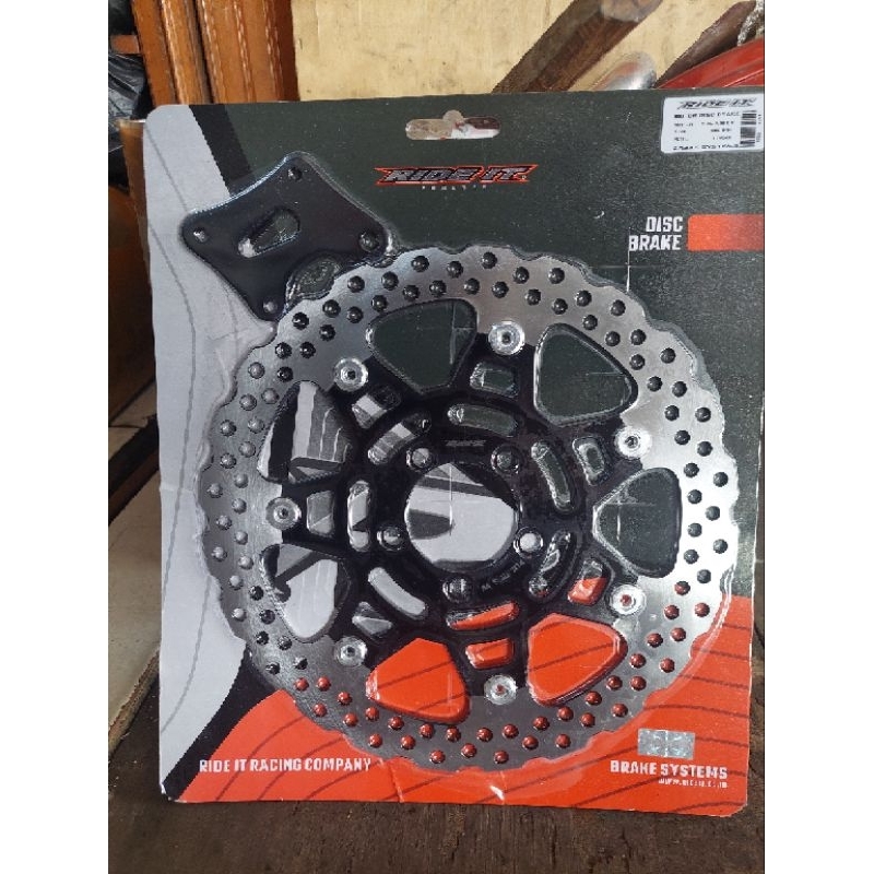 Piringan Cakram Depan Ninja R 150 Ride it UK 300 mm + Breket