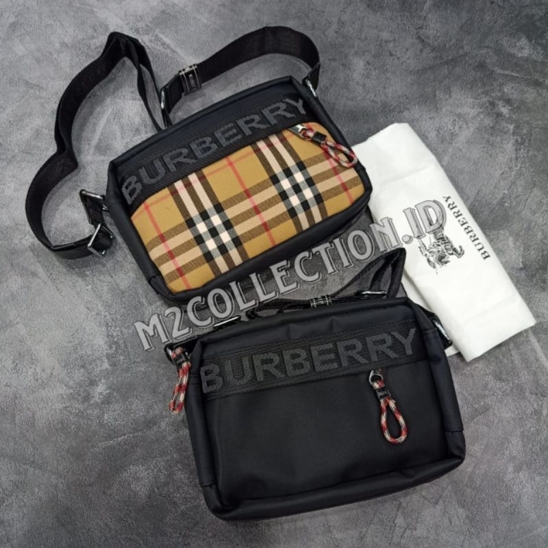 Tas Selempang Burberry Iconic Nylon Crossbody Bag Premium Quality