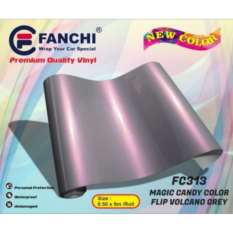ROLL Sticker Fanchi FC313 Magic Candy Color Flip Volcano Grey Premium Wrap ROLL