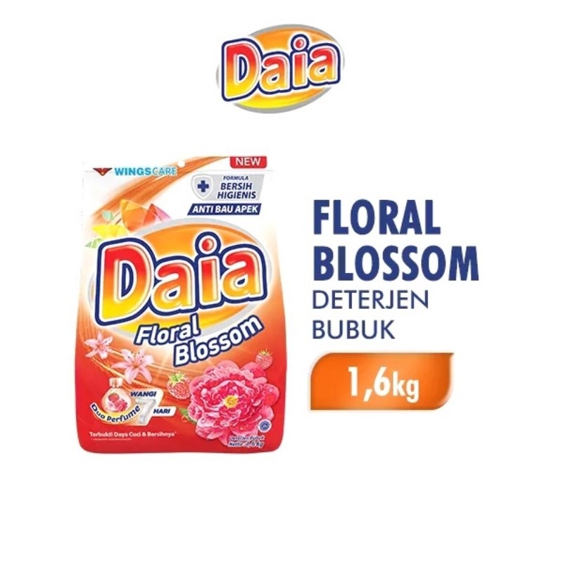 DAIA Detergent Bubuk - plus Softener  - 1800g / 1.8 kg / 1700g / 1.7 kg