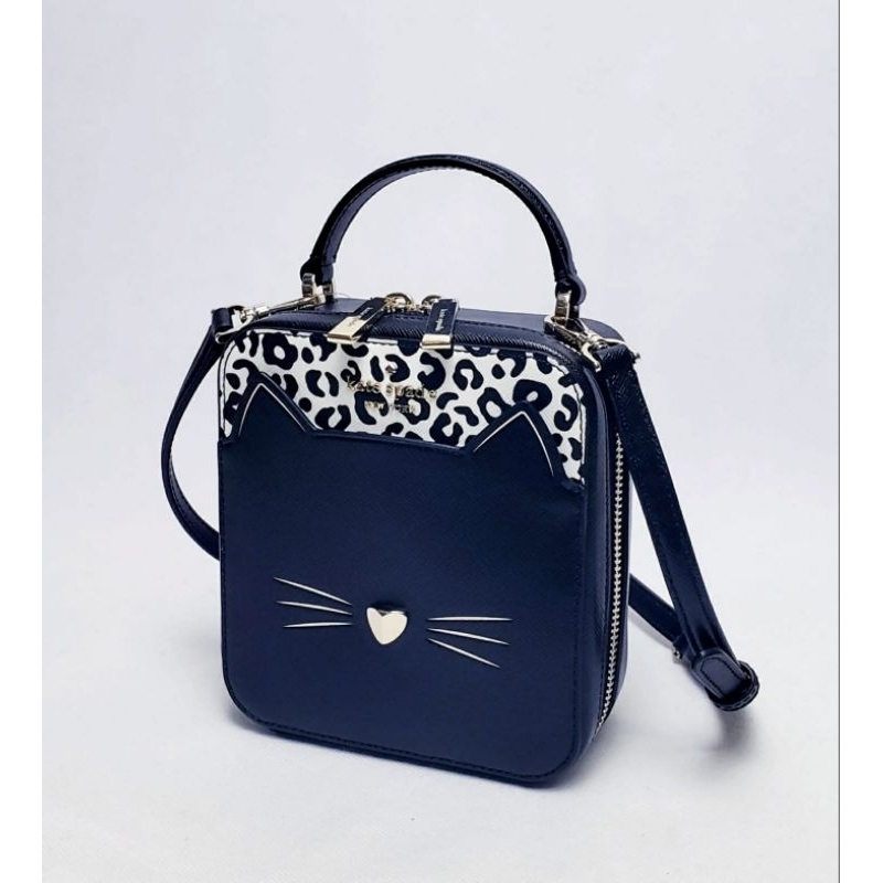 Tas Wanita Branded KS Meow Cat Daisy Colorblock Vanity Crossbody Multi - 100% Original - Hopestead S