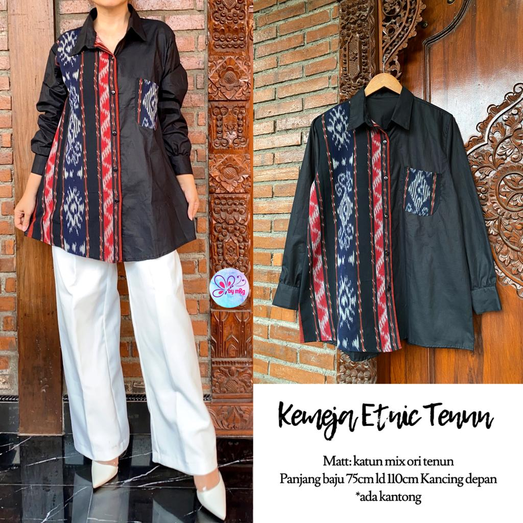 Blus Batik Etnic Tenun