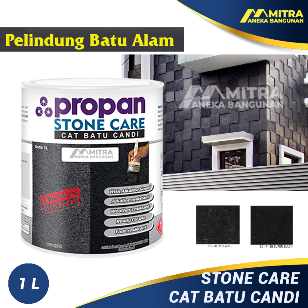 CAT COATING BATU CANDI PROPAN STONE CARE PELINDUNG ATU ALAM COATING VERNIS BATU WARNA HITAM