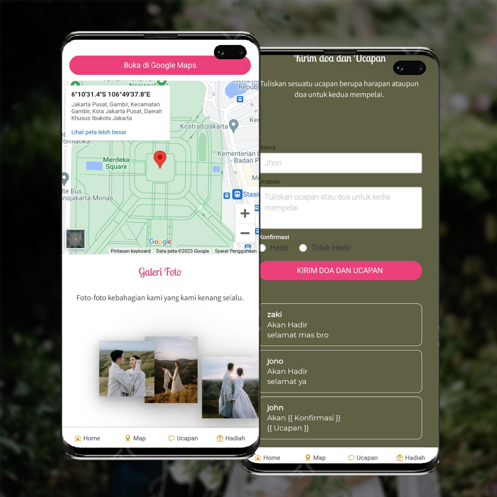 Undangan Digital Web Pernikahan Elegant Premium