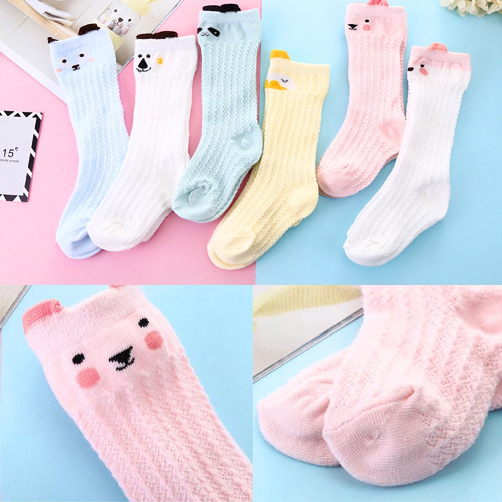 DODORY KS35 Kaos Kaki Bayi Panjang Karakter Bahan Jaring Motif Hewan