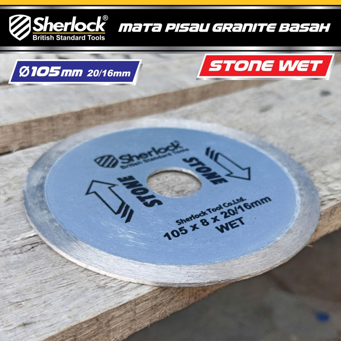 Diamond Wheel (Wet 4 inch) Sherlock Mata Pisau Potong Granite Basah Stone