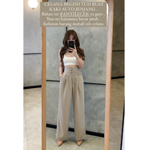 GOULDING AMALFI hw pants in WHITE SIZE S