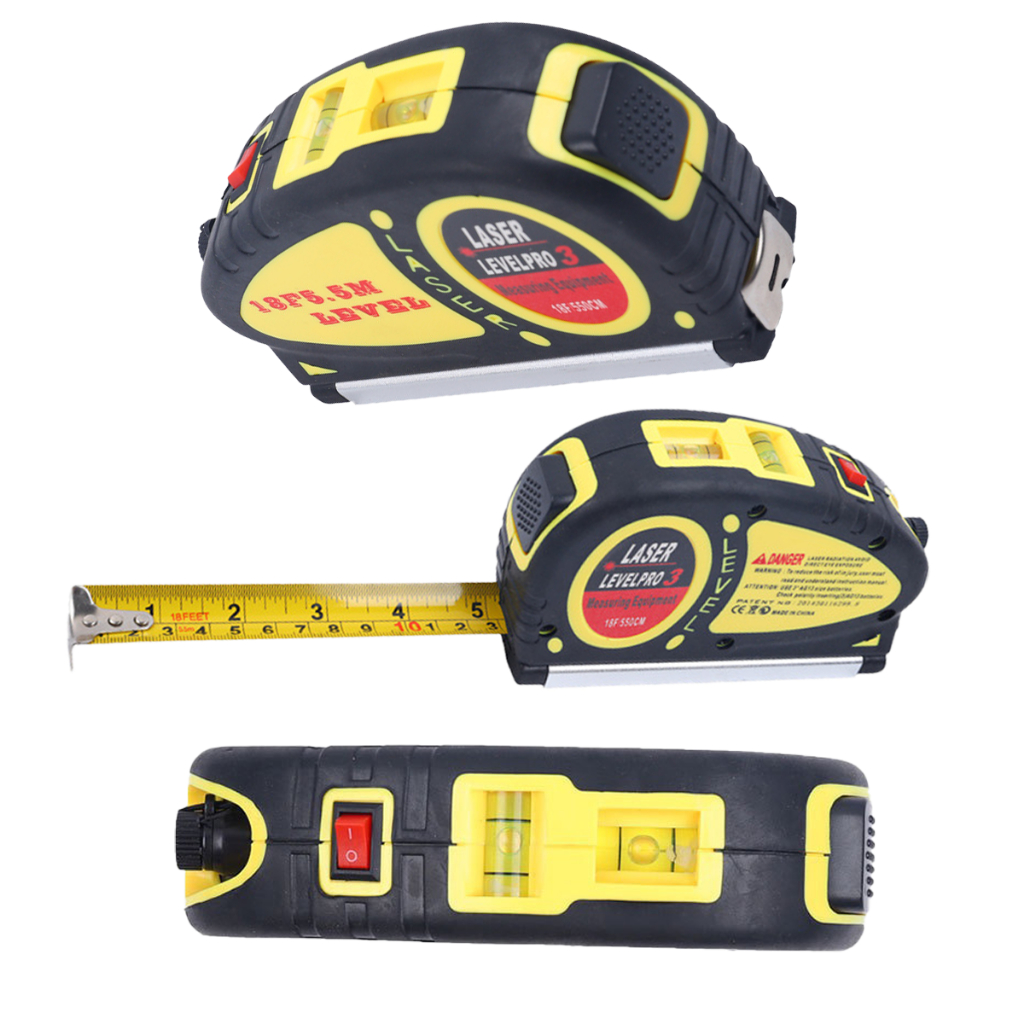 LBS Penggaris Laser Waterpass Meteran Laser manual 5,5 M Meteran Horizontal Dan Vertikal