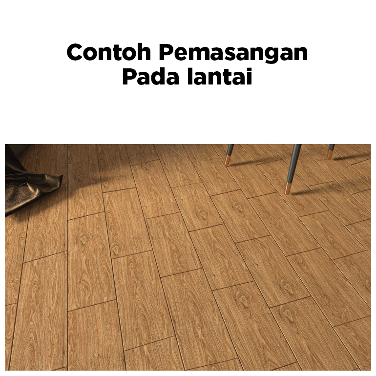 Lantai Vinyl Parket motif kayu dan granit Ukuran 30 cm x 15 cm Ketebalan 1.5MM / Parket Motif