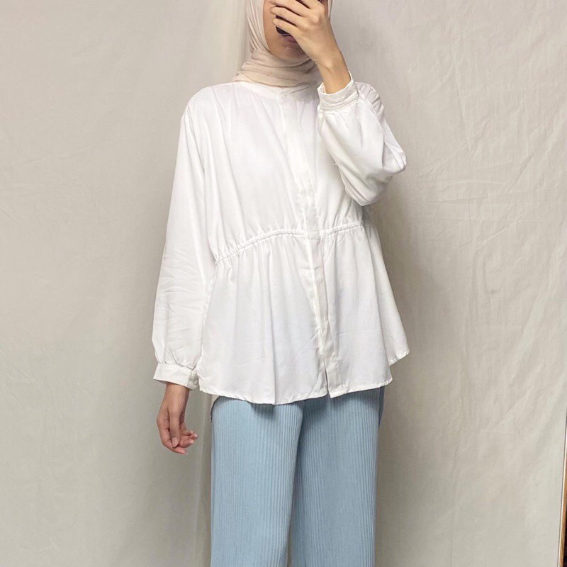 Madeline Blouse Rayon Twill Kerut