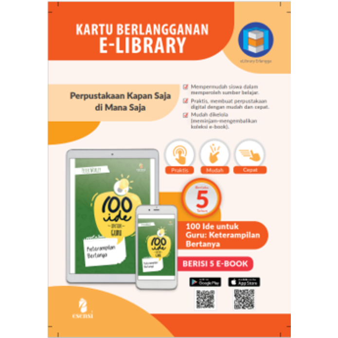 Erlangga - E-LIBRARY 100 IDE U/ GURU KETERAMPILAN BERTANYA /5 TAHUN
