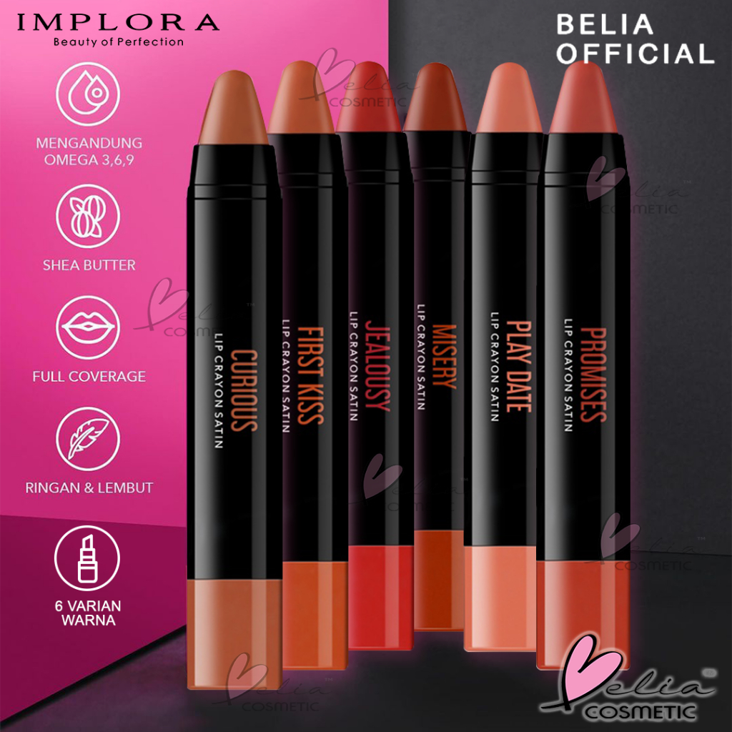 ❤ BELIA ❤ IMPLORA Lip Crayon Satin | Lipstick | Lip Cream | Lipcream | Lipcrayon