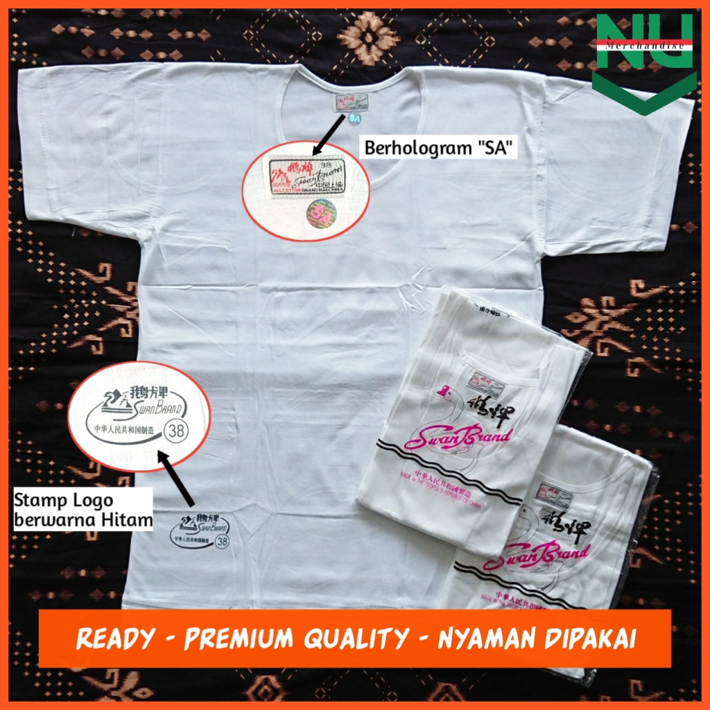 Swan Brand Ori / Swan Brand Kaos Dalam / Kaos Oblong Polos Swan Brand Original 100% / Swan Brand Sin