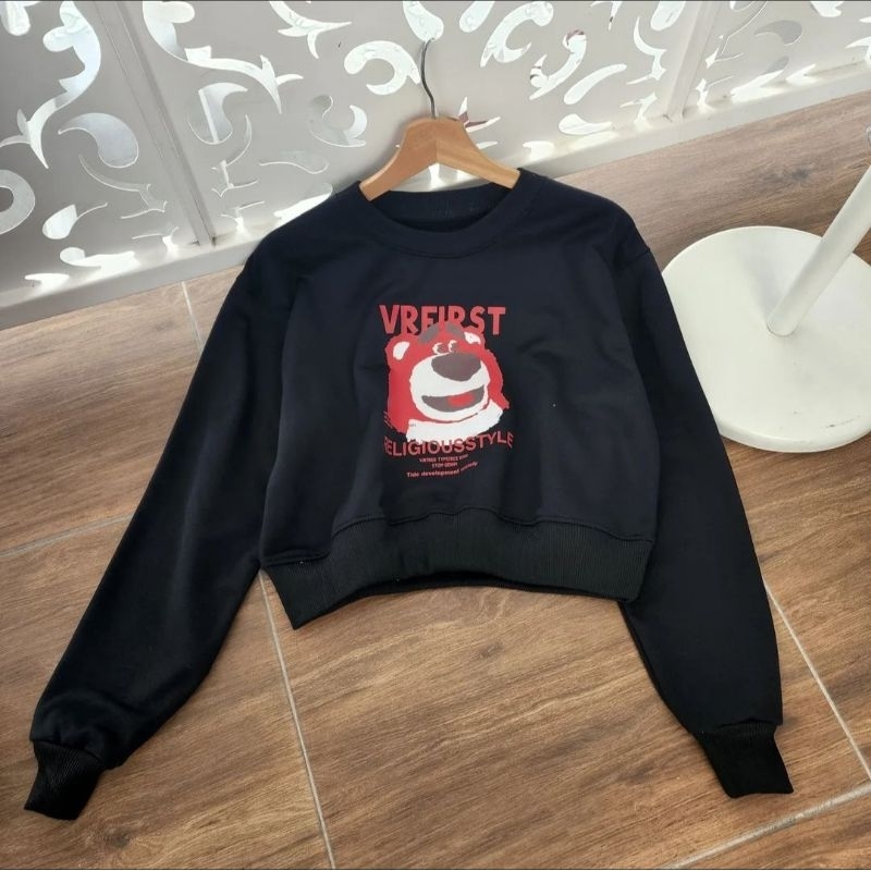 Switer Basic Wanita LOTSO VRFIRST CROPE Terbaru Yang Lagi Hits Sekarang