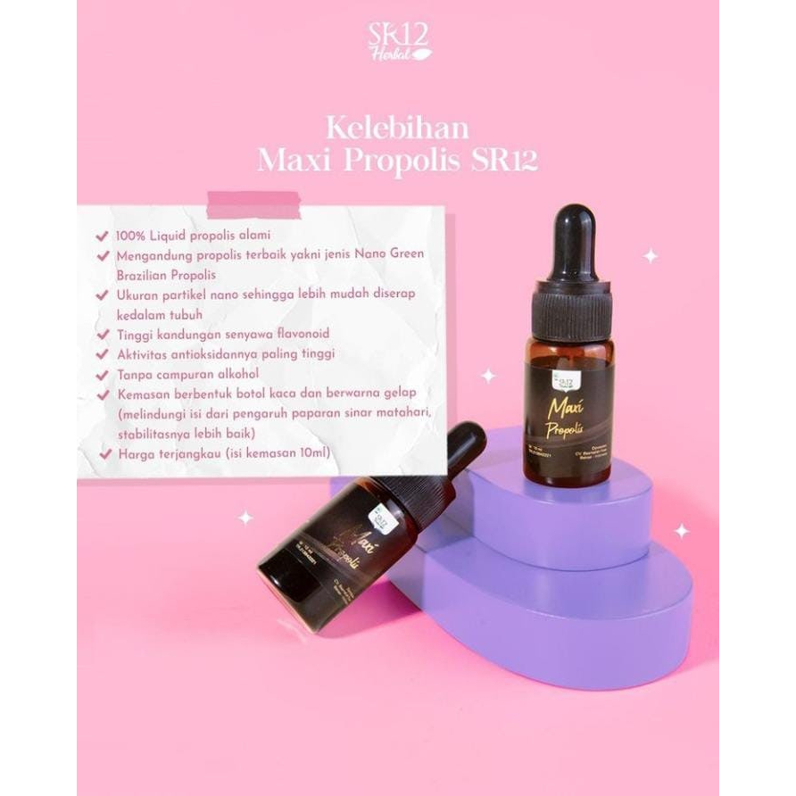 MAXI PROPOLIS SR12 100% Produ Herbal | Menjaga Daya Tahan Tubuh | Menrunkan Glukosa Darah