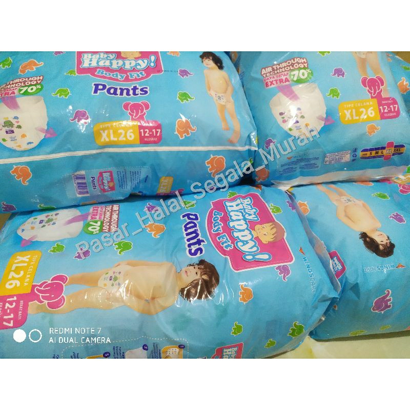 Baby Happy Pants Tipe Celana S40, M34, L30, XL26 - Baby Happy S40 - Baby Happy M36 - Baby Happy L30 - Baby Happy XL26 - Pampers Baby Happy S40-S38+2 (Order 40kali)