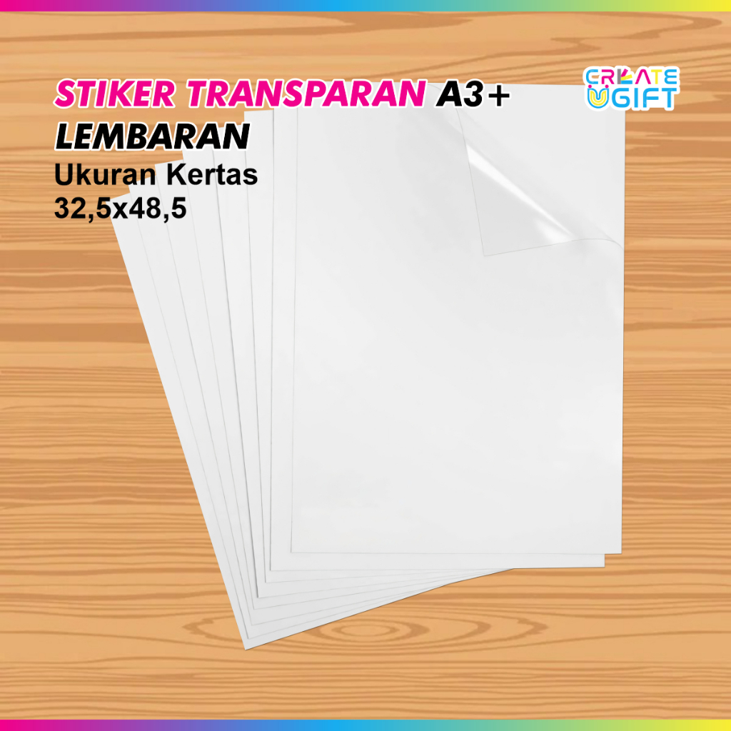 

STIKER TRANSPARAN A3+ LEMBARAN