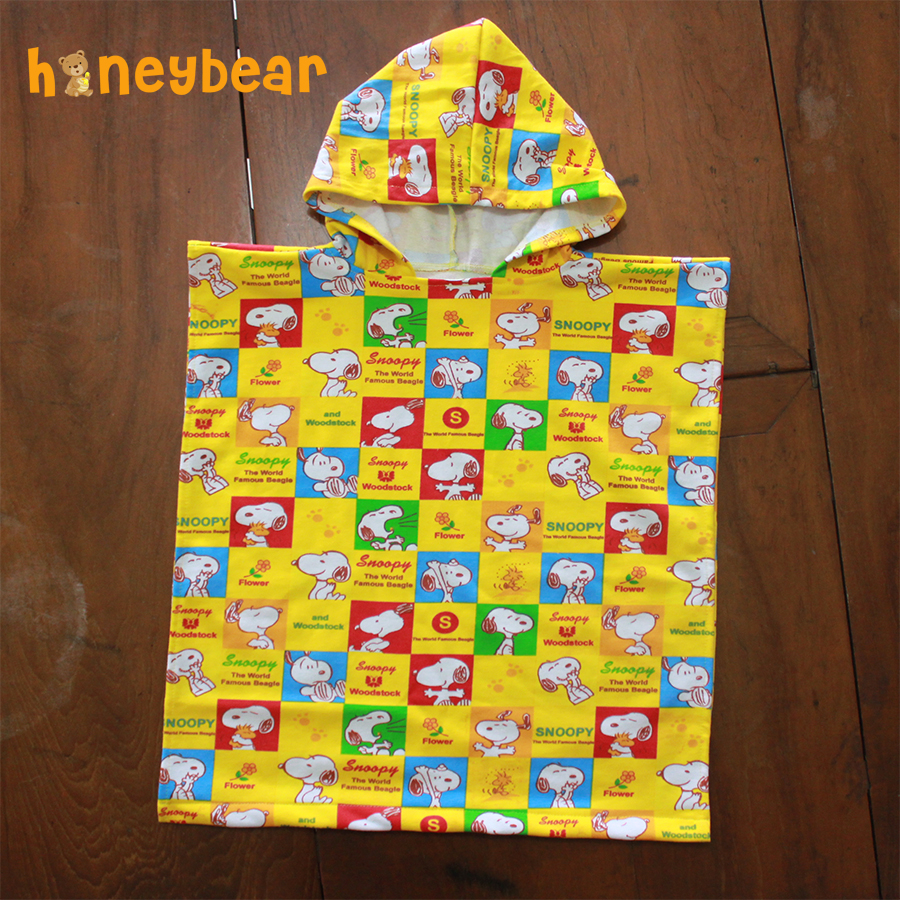 Handuk Ponco Renang Snoopy / Handuk Anak / Ponco Hoodie / Handuk Renang