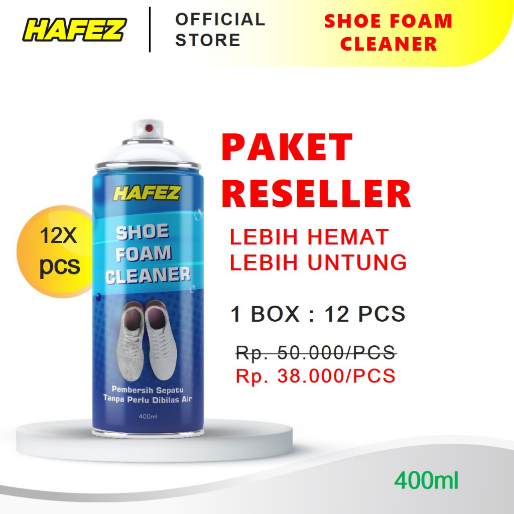 HAFEZ - [Paket Reseller 12 Pcs] Hafez Shoe Foam Cleaner