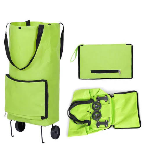 Tas Troli Belanja Lipat Roda - Shopping Bag - Foldable Shopping Trolley Bag - Tas Lipat Travel Bag