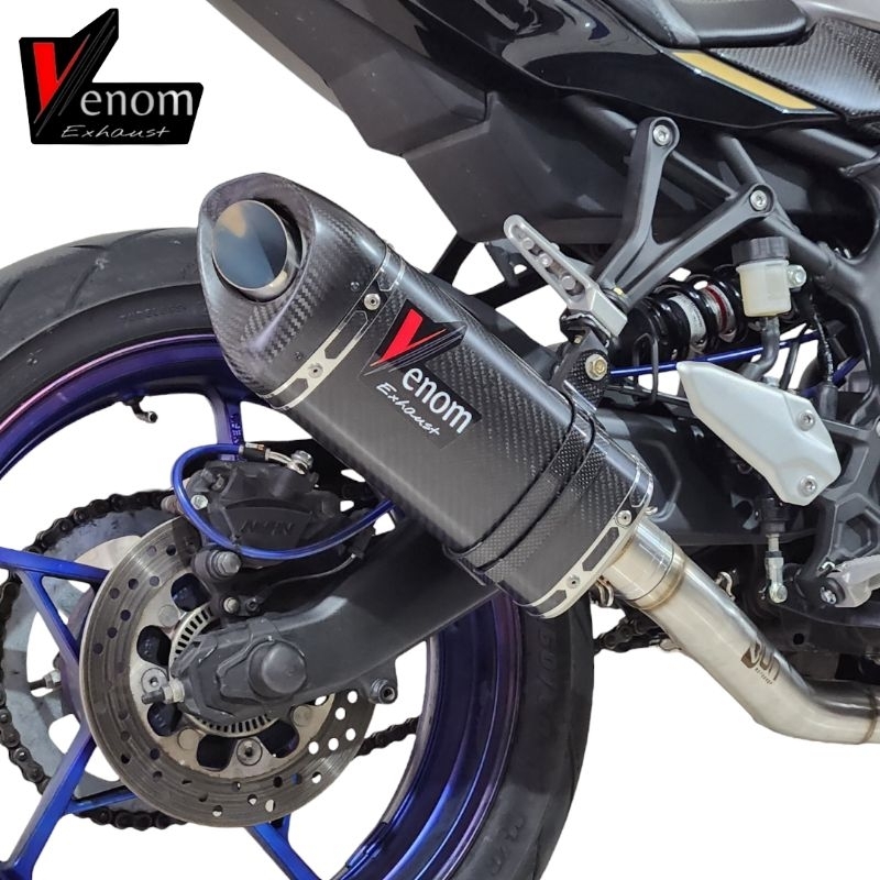 knalpot VENOM X2 Full Carbon Original Fullsystem ZX25R ZX25RR Not Leovince Yoshimura Akrapovic nasse